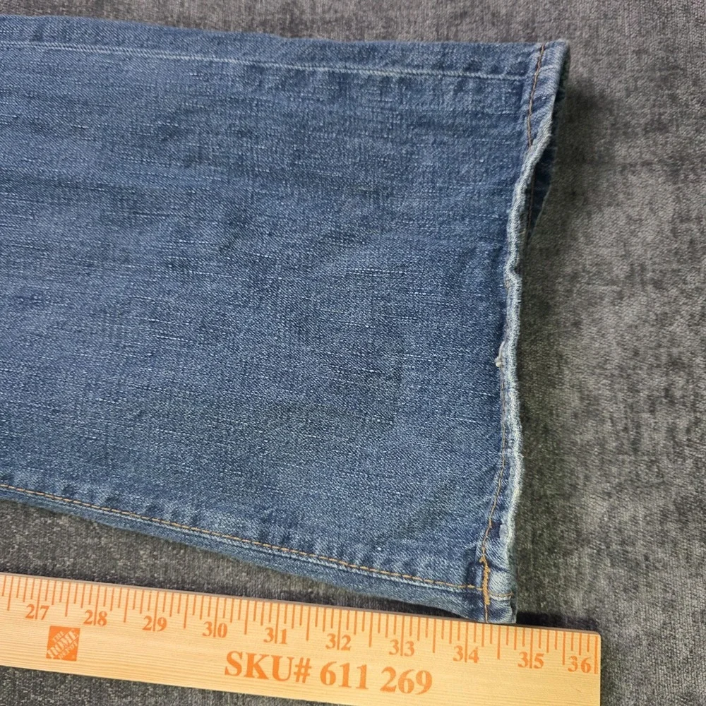 True Religion Jeans Ricky Baggy Flap Pocket Mens 38 Fits 41x35 USA Distressed